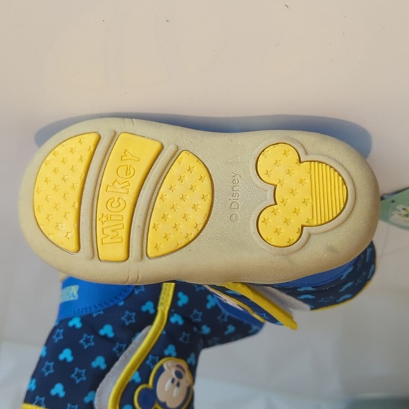 Disney Toddler Blue & Yellow Starry Mickey Boots - Size 1.5 NWT - Picture 5 of 7
